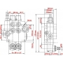 ROZDZIELACZ HYDR. 4 SEKCJE 80L ZATRZASK + PRZYŁĄCZA